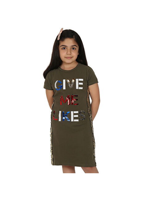 Toontoykids Kız Çocuk Gıve Me Pul Nakışlı Elbise - S000254201-18547