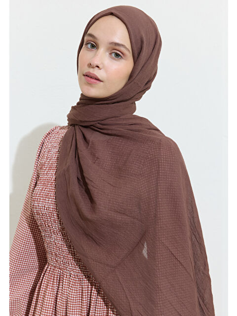 Fresh Scarfs Pamuklu Keten Şal Chocolate Shake - S000420027-19413