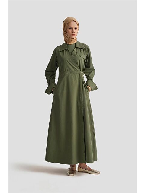 ARMİNE Kemerli Anvelop Elbise 25Kd9008 Haki - S000490339-18547