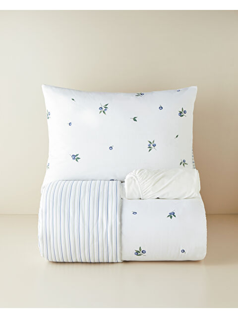 English Home Berryscus Kolay Ütülenir Çarşaflı Tek Kişilik Nevresim Takımı 160x220 cm Mor - S000530972-20042