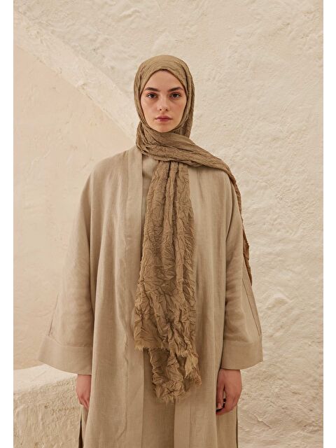 Fresh Scarfs Vual Crash Şal Keten - S000420273-26429
