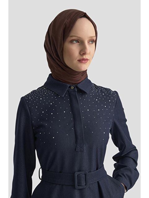 ARMİNE Elbise 25Kt905 İndigo - S000490344-23093