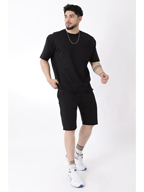 Stilkombin Rahat İki İp Penye Şort Erkek Takım Bld 5000-5066_72005 - S000194880-19351