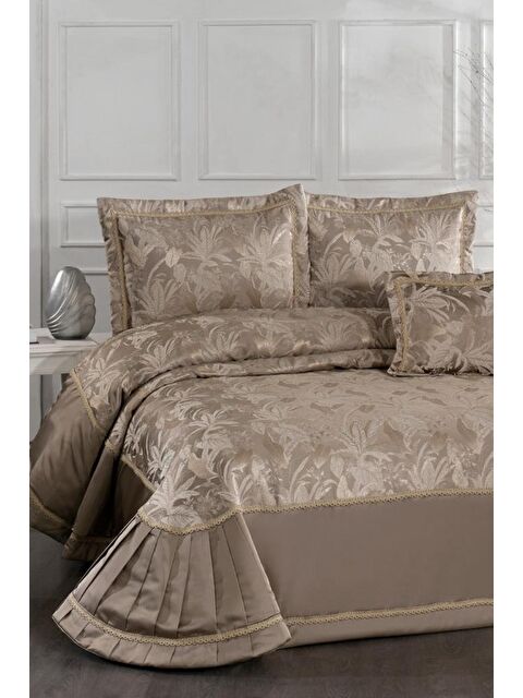 Çeyiz Diyarı Harris Elyaf Dolgulu Çift Kişilik 250x255 Cm Yatak Örtüsü Vizon - S000501223-26429