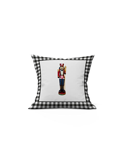 Evmila Yılbaşı Temalı Kurşun Asker Desenli 43x43 Kadife Kırlent Kılıfı - S000286641-23173