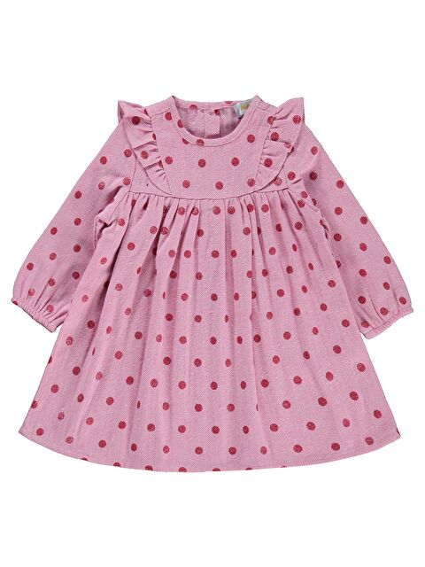 Zeyneva Timo Kız Bebek Puanlı Elbise 6-18 Ay - Pembe