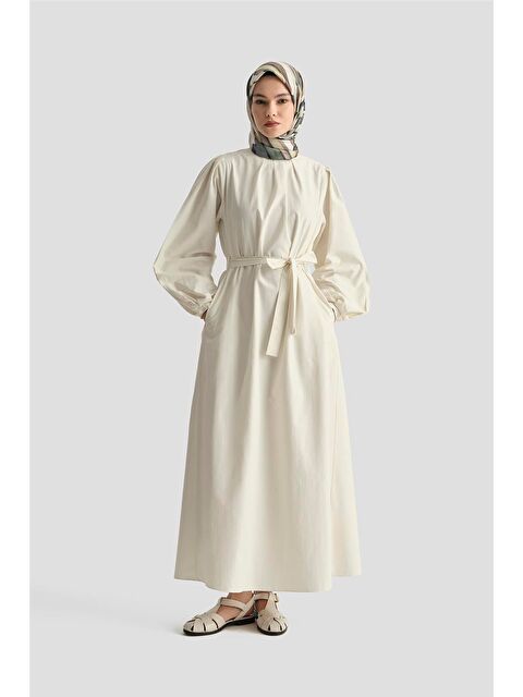 ARMİNE Pile Detaylı Pamuk Elbise 25Y9024 Aytaşı - S000407522-19966