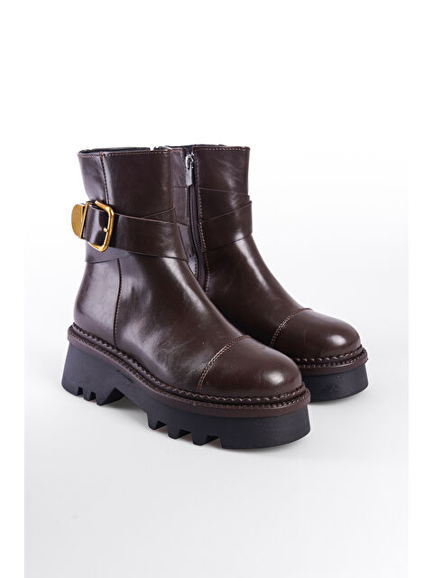 Capone Outfitters Trak Tabanlı Metal Tokalı Yandan Fermuarlı Kadın Uzun Bot - S000296503-19413