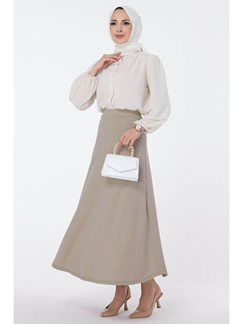 Tofisa Çan Etek Koyu Vizon - 27075 - S000389896-9561