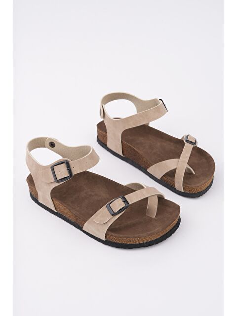 Muggo BLAUS Ayarlanabilir Kemerli Günlük Kadın Parmak Arası Sandalet - S000359566-19928