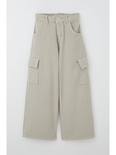 Breeze Kız Çocuk Gabardin Pantolon Kargo Cep Detaylı Taş (5-14 Yaş) - S000401063-25636