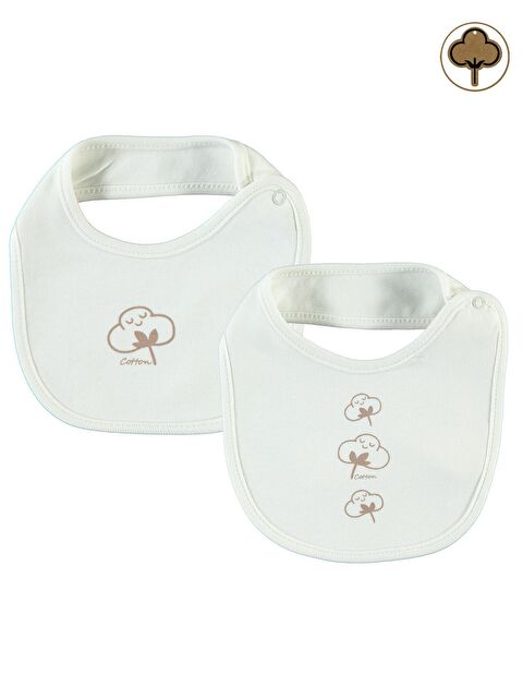 Civil Baby Organik Pamuklu 2 Li Mama Önlüğü - Ekru Standart - S000504317-19965