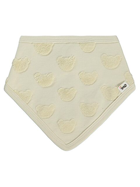 Civil Baby Kabartmalı Ayıcık Baskılı Mama Önlüğü - Bej Standart - S000504319-25636