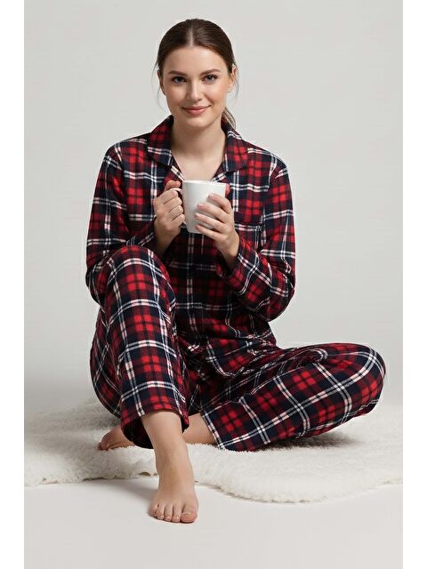 Tofisa Desenli Baskılı Pijama Takımı Kirmizi - 28066-KIRMIZI - S000488878-20045