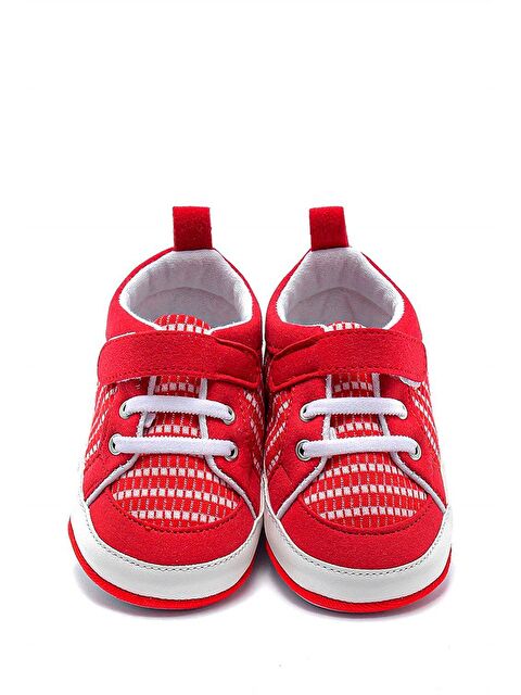 First Step Özel Kumaş Esnek ve Kaydırmaz İlk Adım Ayakkabısı Kırmızı F-530 - S000170387-20045