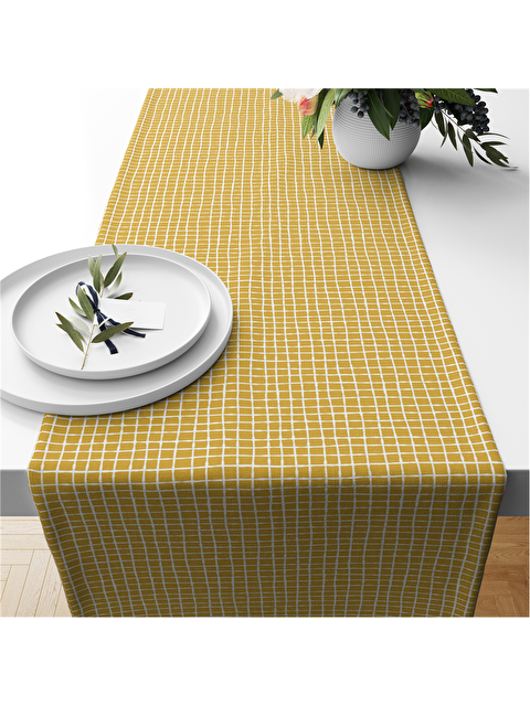 Evmila Sonbahar Temalı Kadife 40x140 Runner - S000285853-23173