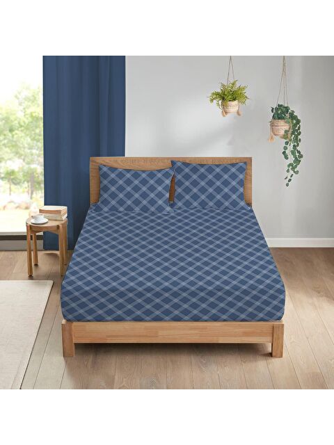 Evmila Geometrik Desen Baskılı Çift Kişilik 180x200 Çarşaf Takımı - S000124261-23173