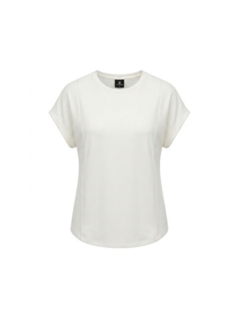 Lumberjack WB 11FUN 11MD1143 Ekru Kadın Kısa Kol T-Shirt