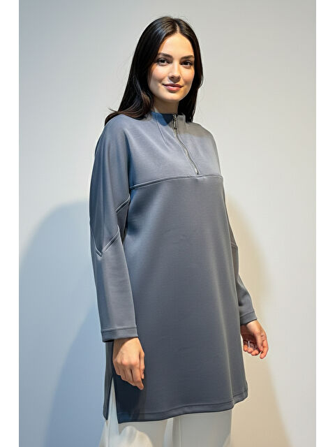 Remsa Ön Kısmı Fermuar Detay Tunik 10611 Antrasit - S000485983-29666