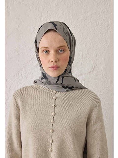 Fresh Scarfs Aura Desen Şal Gri - S000420351-20600