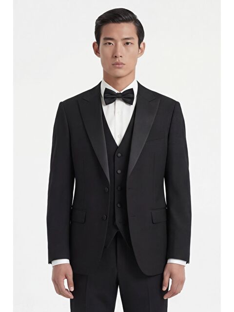 Sabri Özel Siyah Wedding Vest Suit - S000523916-19351