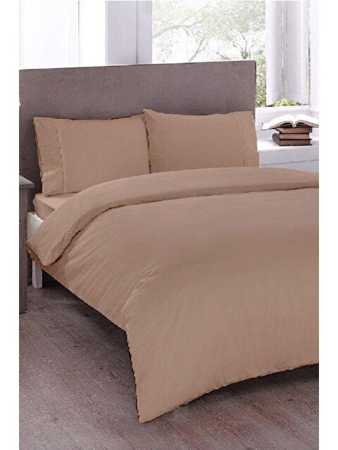 Çeyiz Diyarı Pure Çift Kişilik Nevresim Takımı Cappucino - S000493223-19413