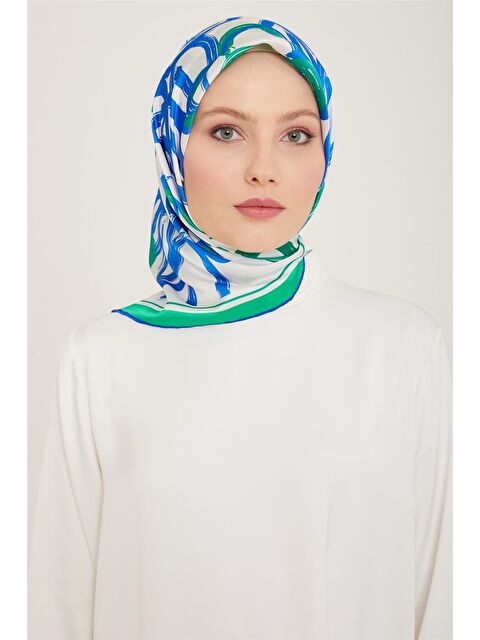 ARMİNE Çiçek Desenli Sura İpek Eşarp 24Ya9123 5 54 - S000498368-23173
