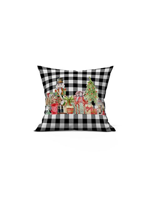 Evmila Yılbaşı Temalı Kurşun Asker Desenli 43x43 Kadife Kırlent Kılıfı - S000286643-23173