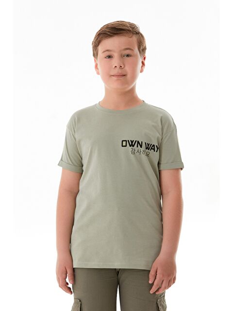 Fullamoda Own Way Yazı Baskılı Erkek Çocuk Tişört - S000384995-20054