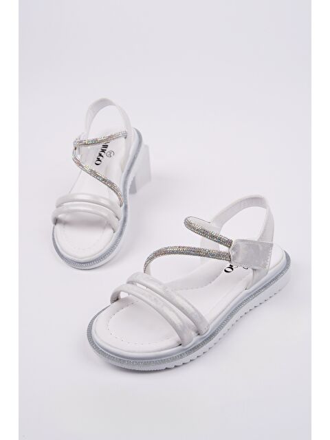 Muggo MQUEEN Cırtlı ve Simli Günlük Kız Çocuk Sandalet - S000371085-20063