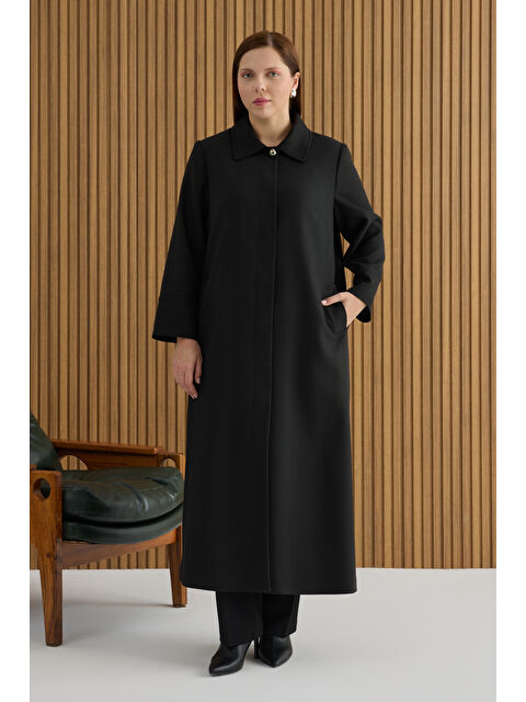 AKER Siyah Dokuma Pardösü - S000494420-19351