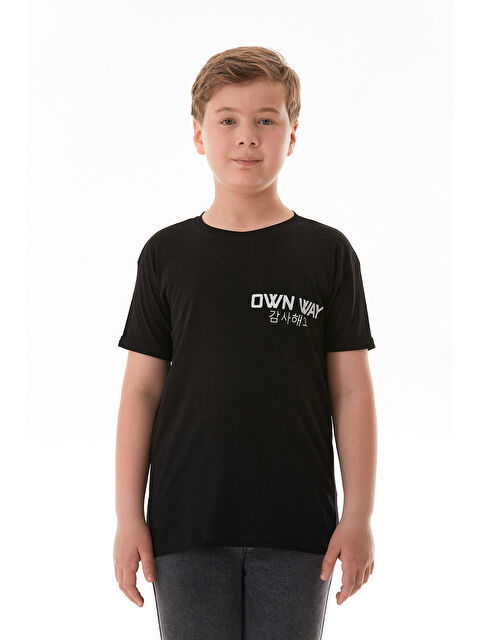 Fullamoda Own Way Yazı Baskılı Erkek Çocuk Tişört - S000384995-19351