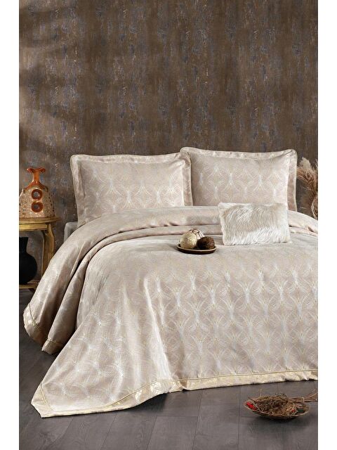Çeyiz Diyarı Podyum Şönil Çift Kişilik Yatak Örtüsü 260x260 cm Gold - S000493236-20076