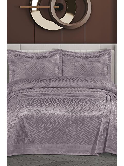 Çeyiz Diyarı Lena Şönil Çift Kişilik Yatak Örtüsü 240x260 cm Lila - S000493239-17878
