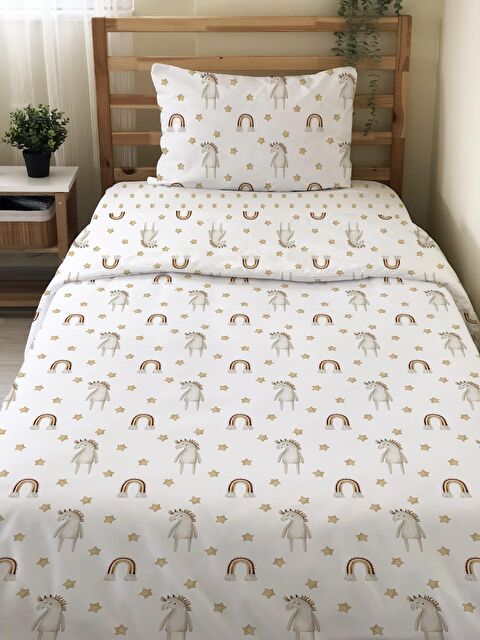 Evmila Çift Taraflı Hayvan Desenli Çarşafsız Takım Tek Kişilik Nevresim Takımı 160x220 Cm - S000123769-23173