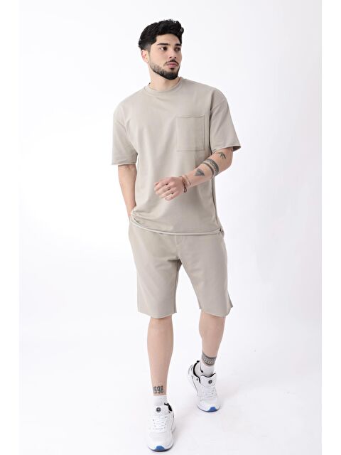 Stilkombin Rahat İki İp Penye Şort Erkek Takım Bld 5000-5066_72005 - S000194880-19928