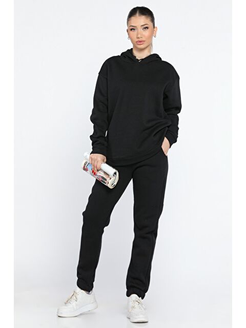 Gülseli Kadın Kapüşonlu Şardonlu Eşofman Takımı - S000326469-19351