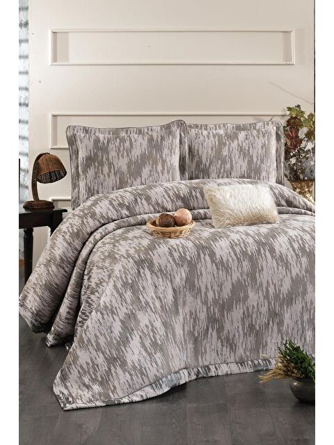 Çeyiz Diyarı Stella Şönil Çift Kişilik Yatak Örtüsü 260x260 cm Vizon - S000493248-26429