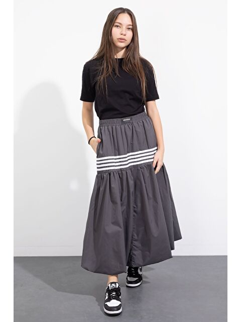 Cansın Mini Füme Şerit Desenli Kız Çocuk Balon Etek 23559 - S000506994-33408