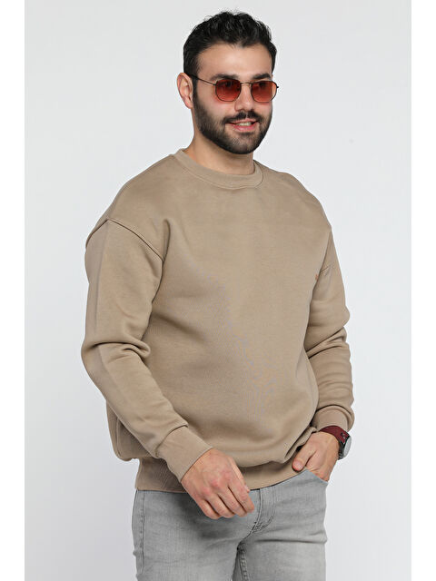Mishar İtalia Üç İplik Şardonlu Yazı Baskılı Erkek Sweatshirt - S000326474-19928
