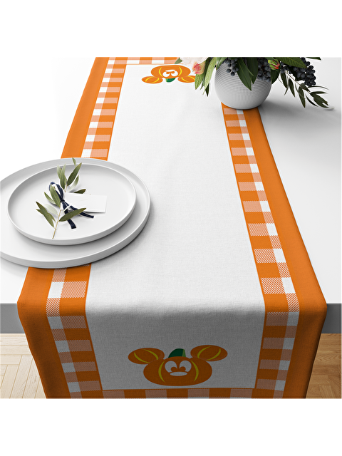 Evmila Sonbahar Temalı Kadife 40x140 Runner - S000285855-23173