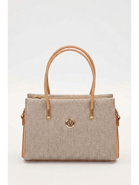 Remsa İnce Saplı Biye Detay Sert Deri Çanta 930543 Vizon