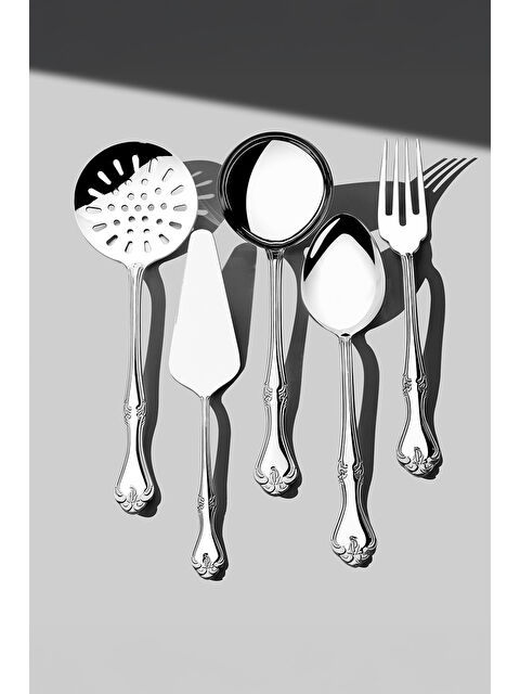 Nehir Lalezar Sade 5 Parça Paslanmaz Çelik Servis Takımı - S000496203-18105