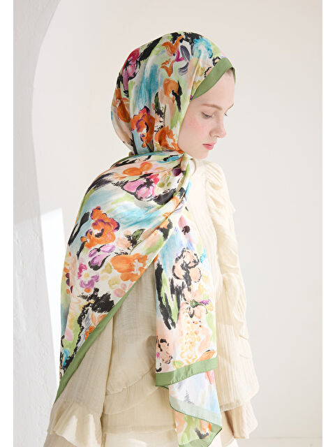 Fresh Scarfs Vınnıe Floş Viskon Şal Çağla - S000426682-14939