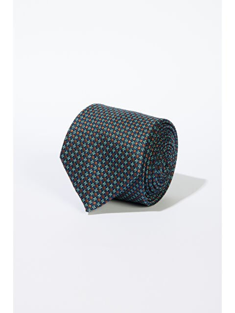 Altınyıldız Classics Erkek Lacivert-Kahverengi Desenli Kravat - S000416182-37348