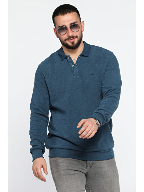 Mishar İtalia Gömlek Yaka Erkek Swetshirt - S000326478-23093