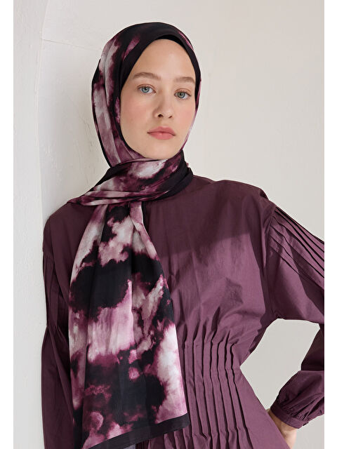 Fresh Scarfs Lola Floş Viskon Şal Mürdüm - S000426917-20036