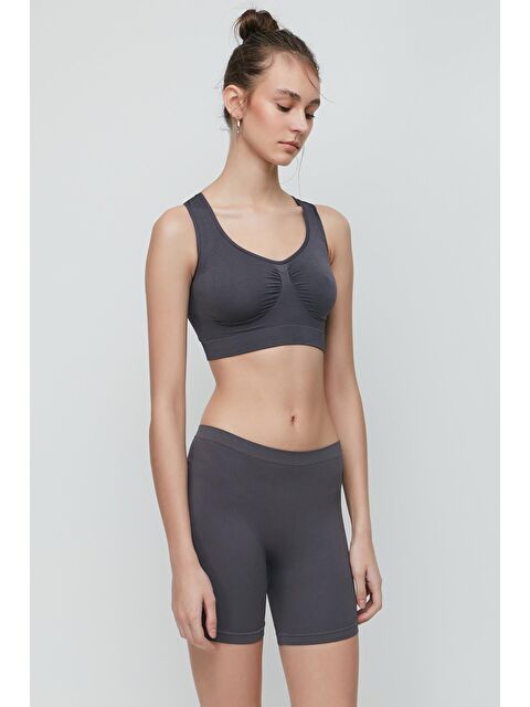 C&City C13003 Kadın Uzun Paçalı Boxer Antrasit - S000223049-29666