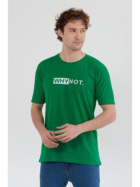 Fullamoda Why Not Yazı Baskılı Bisiklet Yaka Tişört - S000380531-18194