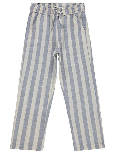 Civil Boys Kendinden Çizgili 6-9 Yaş Pantolon - Mavi
